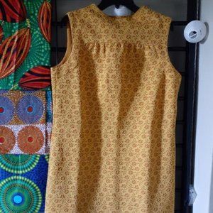 Vintage size large mustard colored dress